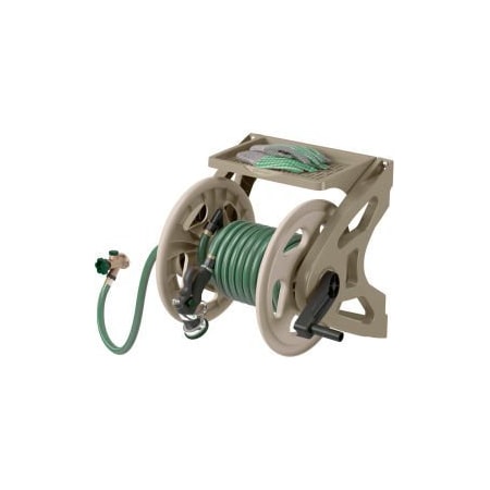 Suncast Hose Handler Wall-Mount Hose Reel With Tray - Dark Taupe WMS200